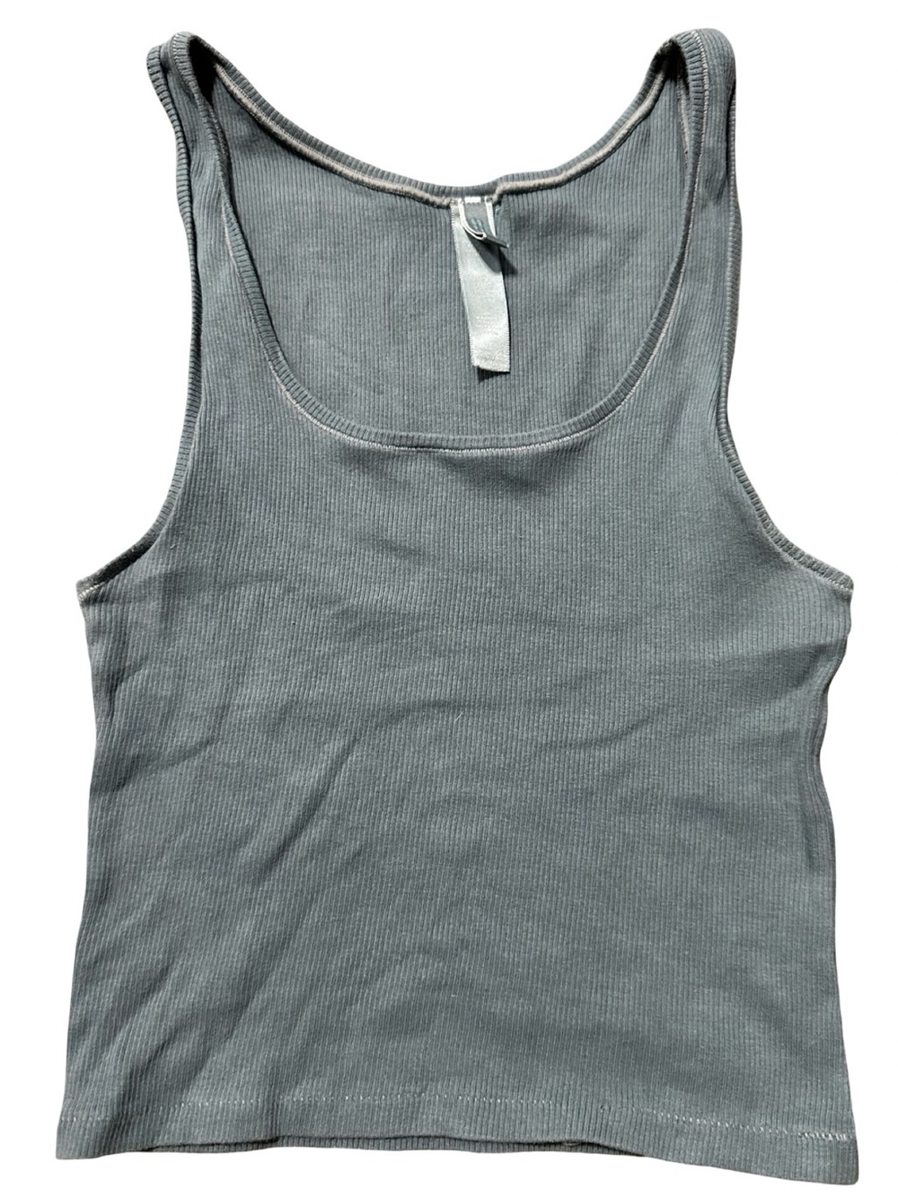 SKIMS Women’s Size M Slate Gray Cotton Ribbed Tank Top